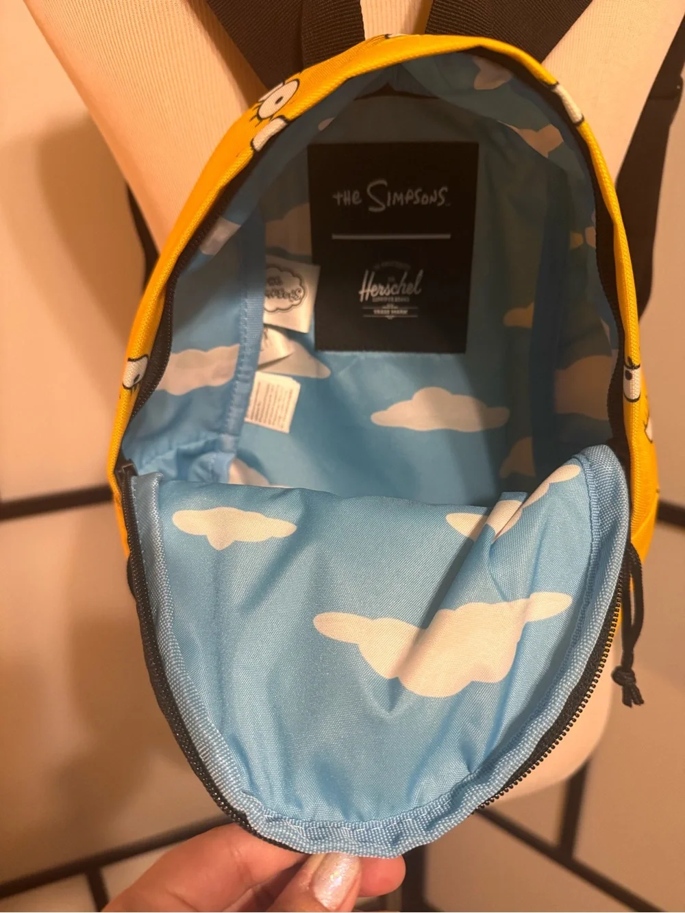Herschel x The Simpsons Classic Lisa Simpson Yellow Mini Backpack - Never used.